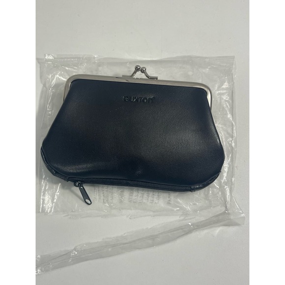 Vintage (NOS) New Buxton Clasp Wallet Black Leather - Picture 1 of 8
